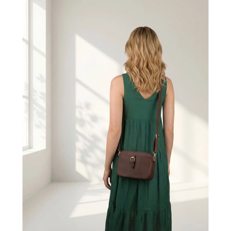 brązowa torebka damska Peterson elegancka na ramię