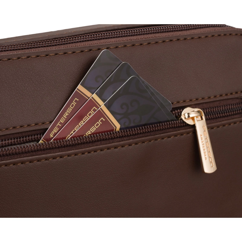 mała torebka damska brązowa Peterson codzienna