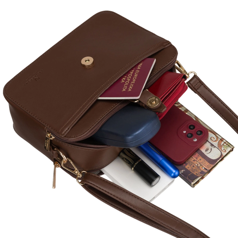 torebka damska miejska brązowa Peterson