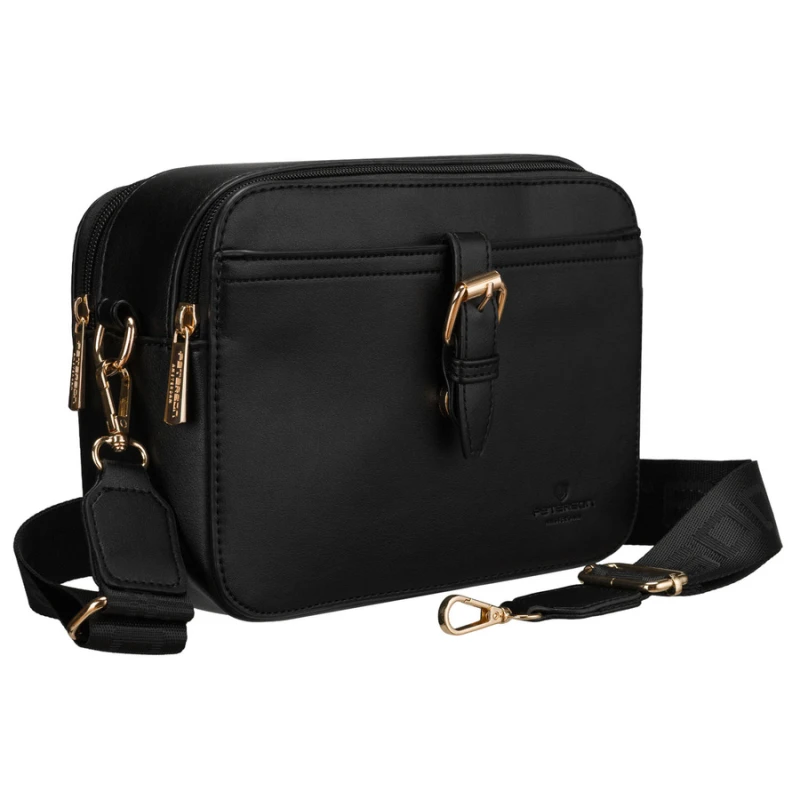 torebka damska czarna Peterson listonoszka crossbody mała
