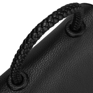 Listonoszka damska mała czarna torebka crossbody ze skóry ekologicznej - Peterson