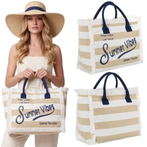 torba shopper Peterson biało beżowa styl summer