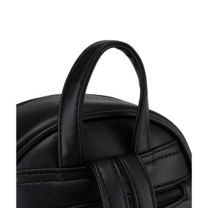 Mały plecak damski mini plecaczek miejski na suwak czarny ze skóry ekologicznej - Peterson