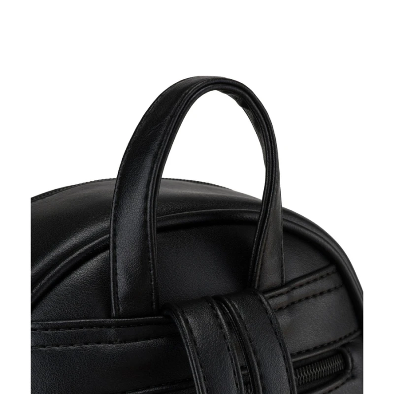 Mały plecak damski mini plecaczek miejski na suwak czarny ze skóry ekologicznej - Peterson