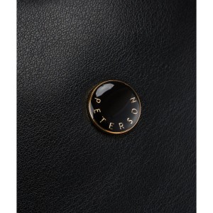 Mały plecak damski mini plecaczek miejski na suwak czarny ze skóry ekologicznej - Peterson