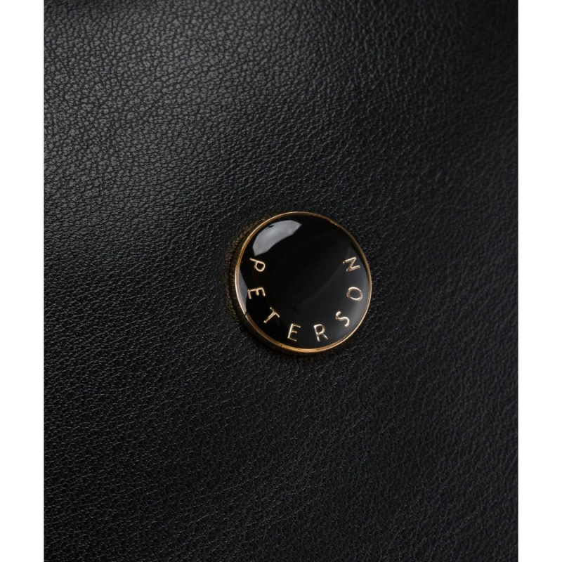 Mały plecak damski mini plecaczek miejski na suwak czarny ze skóry ekologicznej - Peterson