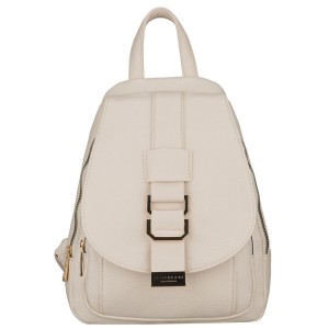 Mały plecak damski plecaczek miejski beżowy ze skóry ekologicznej - Peterson