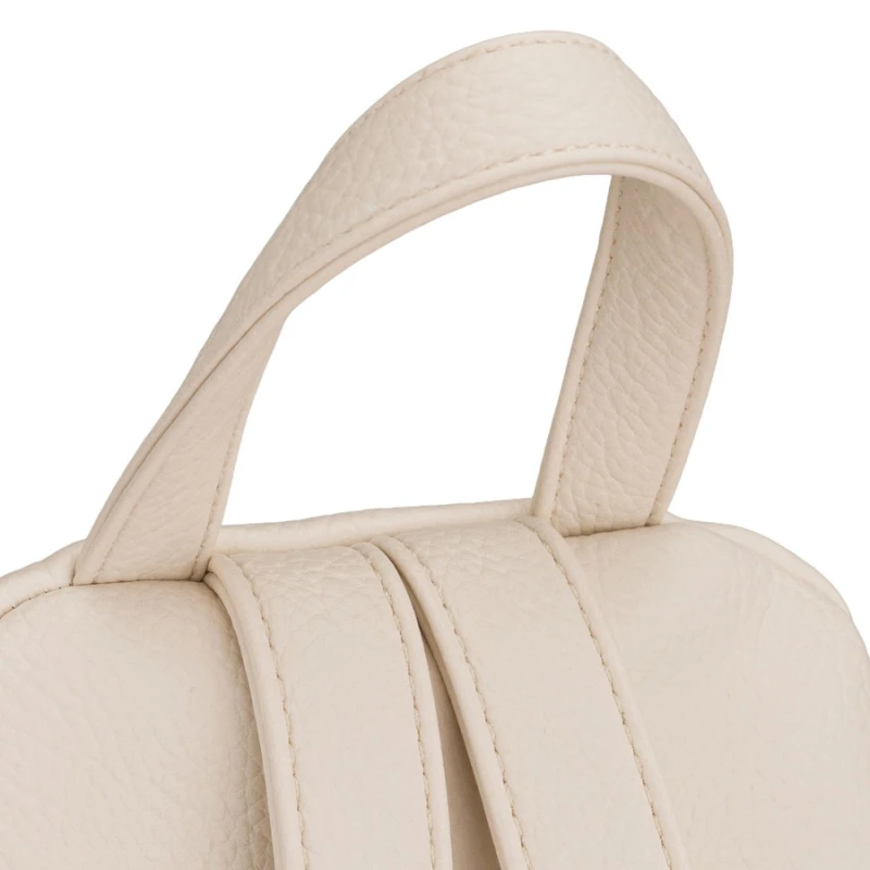 Mały plecak damski plecaczek miejski beżowy ze skóry ekologicznej - Peterson