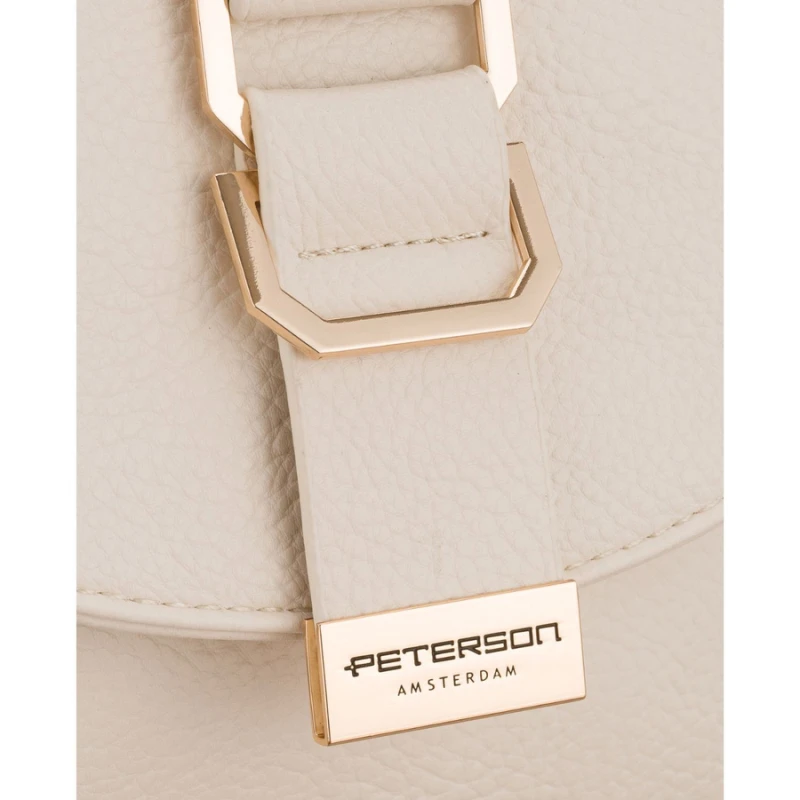 Mały plecak damski plecaczek miejski beżowy ze skóry ekologicznej - Peterson