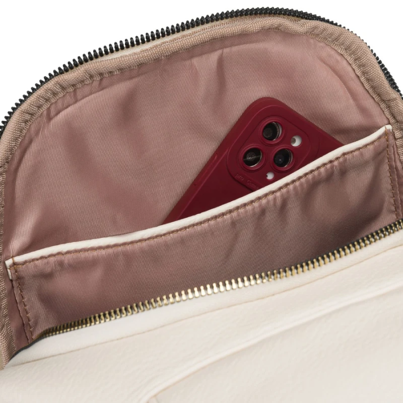 Mały plecak damski plecaczek miejski beżowy ze skóry ekologicznej - Peterson