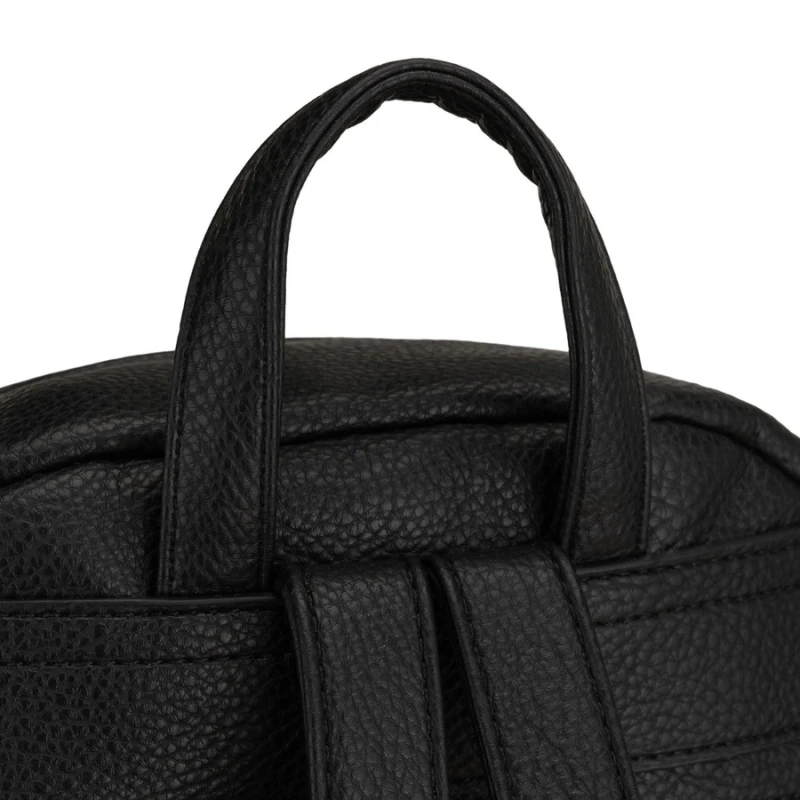 Czarny plecak damski duży mieści A4 zamykany na suwak miejski do pracy na uczelnię skóra ekologiczna - Peterson