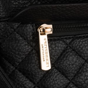 Mały plecak damski czarny ze skóry ekologicznej torebka listonoszka 2w1 miejski - Peterson