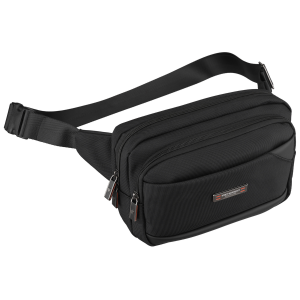 Nerka męska saszetka miejska na ramię mała listonoszka crossbody czarna lekka na suwak - Peterson