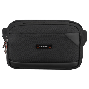 Nerka męska saszetka miejska na ramię mała listonoszka crossbody czarna lekka na suwak - Peterson