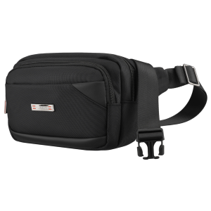 Nerka męska saszetka miejska na ramię mała listonoszka crossbody czarna lekka na suwak - Peterson