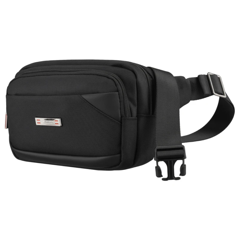 Nerka męska saszetka miejska na ramię mała listonoszka crossbody czarna lekka na suwak - Peterson