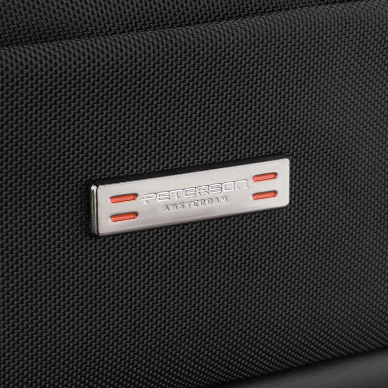 Nerka męska saszetka miejska na ramię mała listonoszka crossbody czarna lekka na suwak - Peterson