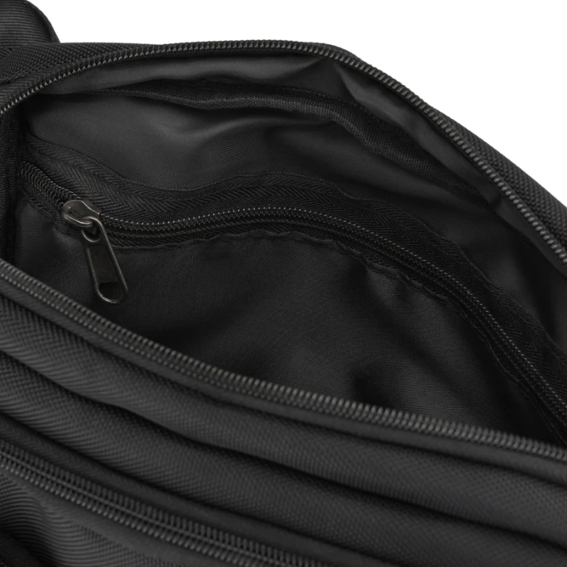 Nerka męska saszetka miejska na ramię mała listonoszka crossbody czarna lekka na suwak - Peterson