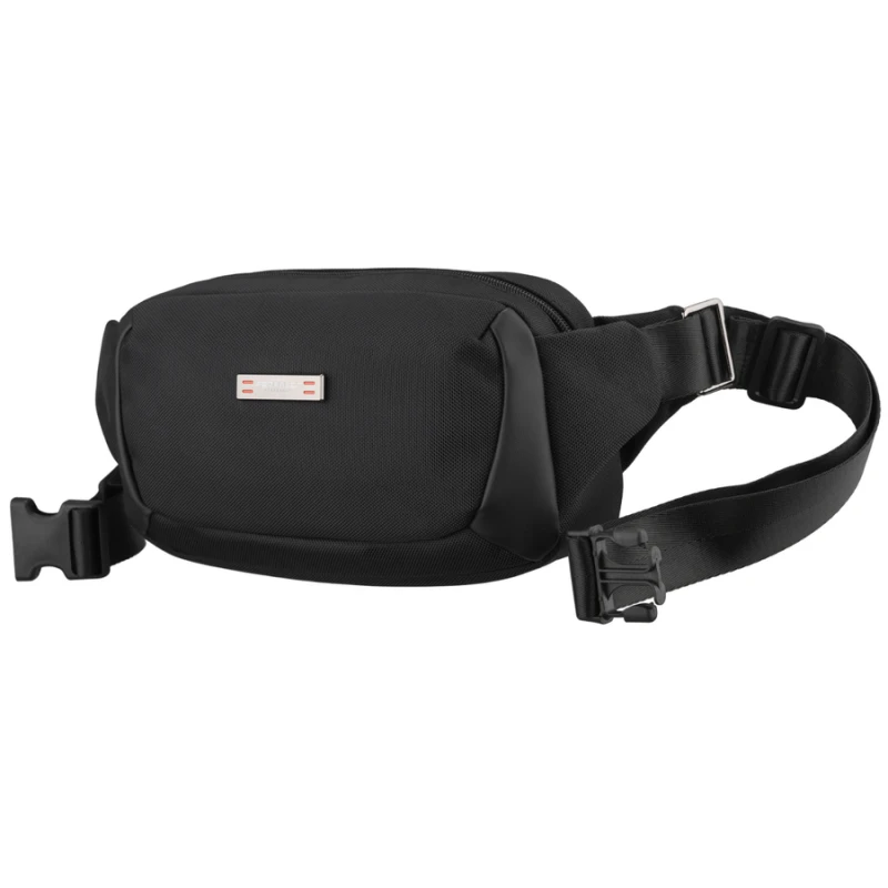 Saszetka męska na biodra czarna listonoszka nerka na ramię mała crossbody - Peterson