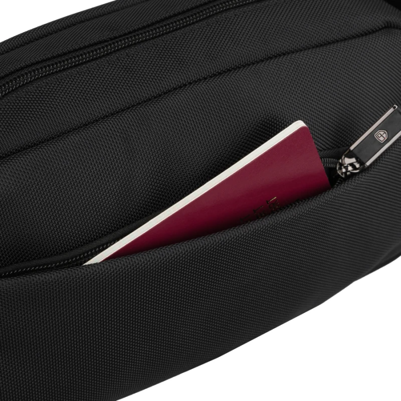 Saszetka męska na biodra czarna listonoszka nerka na ramię mała crossbody - Peterson