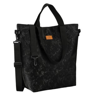 Wygodny shopper damski z poliestru w czarnym kolorze - Rovicky