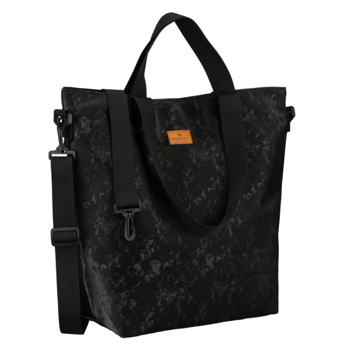 Wygodny shopper damski z poliestru w czarnym kolorze - Rovicky