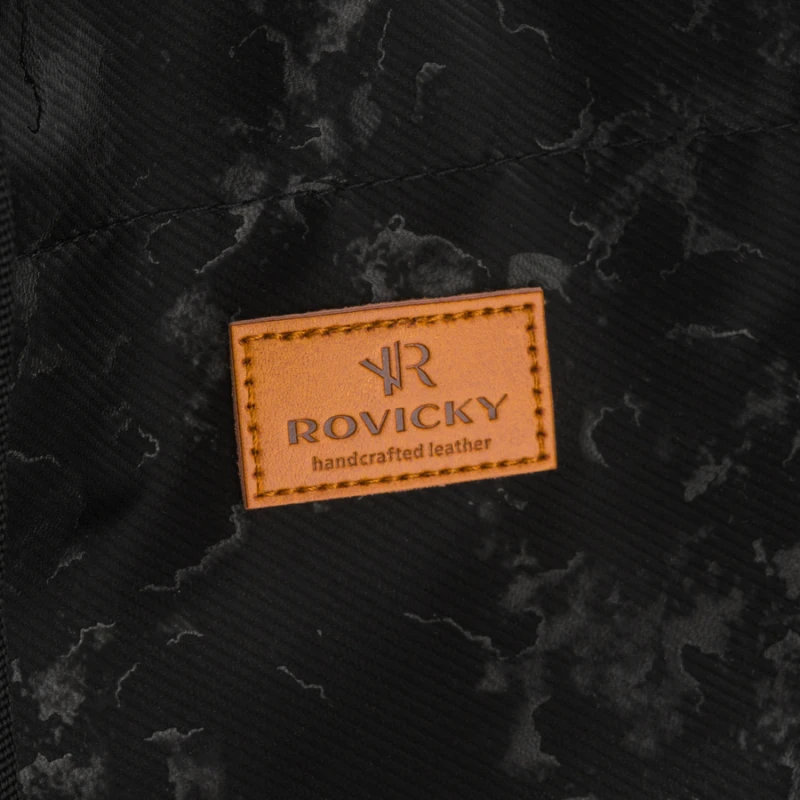 Wygodny shopper damski z poliestru w czarnym kolorze - Rovicky