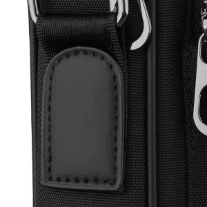 Mała listonoszka męska czarna z poliestru miejska lekka saszetka na ramię - Peterson