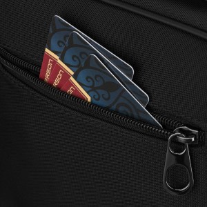 Mała listonoszka męska czarna z poliestru miejska lekka saszetka na ramię - Peterson