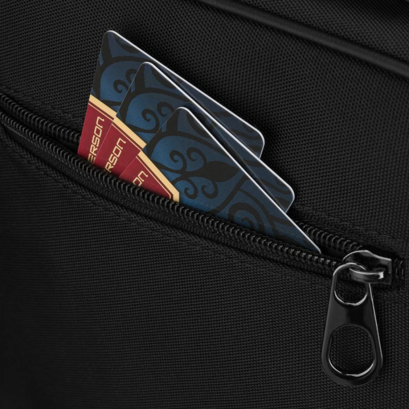 Mała listonoszka męska czarna z poliestru miejska lekka saszetka na ramię - Peterson