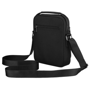 Czarna listonoszka męska mała saszetka na ramię - Peterson