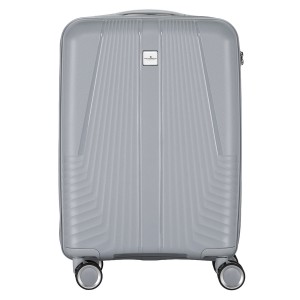 Kabinowa, szara walizka podróżna z teleskopowym uchwytem - Peterson