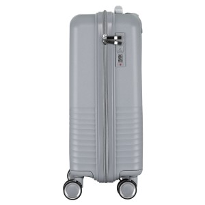 Kabinowa, szara walizka podróżna z teleskopowym uchwytem - Peterson