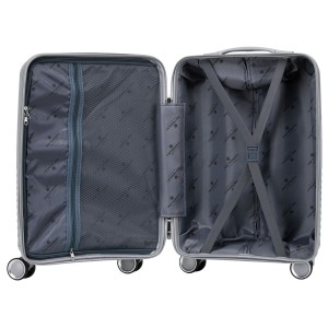 Kabinowa, szara walizka podróżna z teleskopowym uchwytem - Peterson