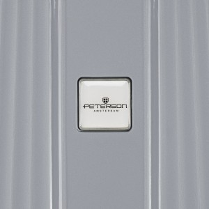 Kabinowa, szara walizka podróżna z teleskopowym uchwytem - Peterson