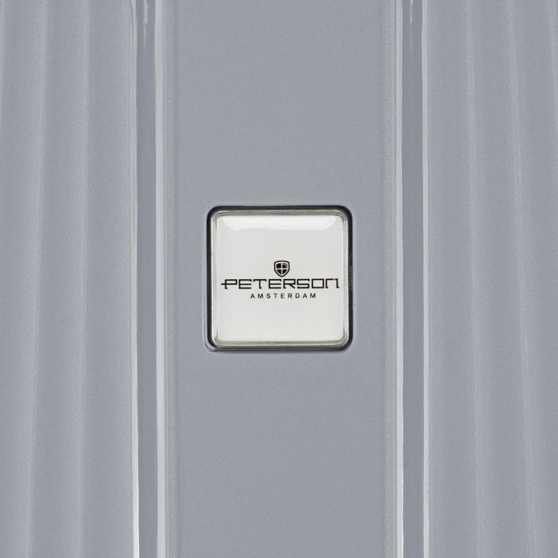 Kabinowa, szara walizka podróżna z teleskopowym uchwytem - Peterson