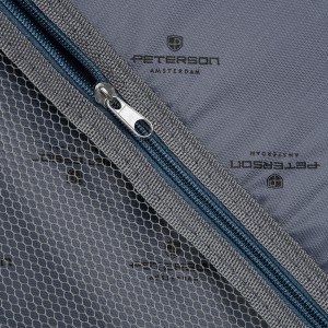 Walizka w rozmiarze M wykonana z poliestru w turkusowo-różowym kolorze - Peterson