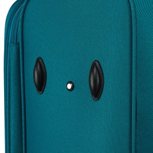 Duża walizka z praktycznej tkaniny poliestrowej w turkusowo-różowym - Peterson