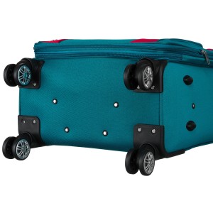Zestaw walizek podróżnych w rozmiarach S, M i L w turkusowo-różowym - Peterson