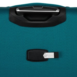 Zestaw walizek podróżnych w rozmiarach S, M i L w turkusowo-różowym - Peterson