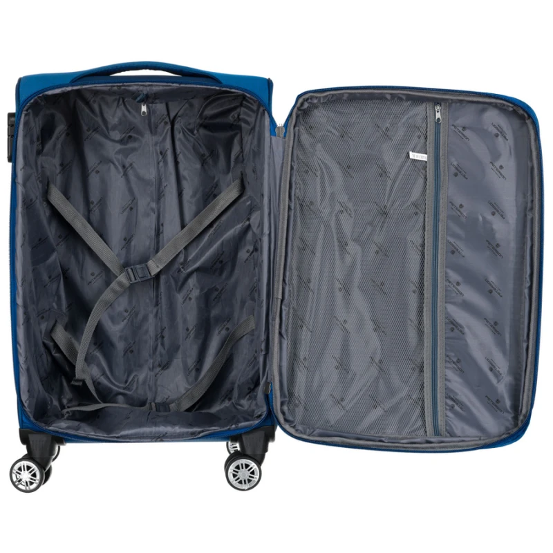 Zestaw walizek podróżnych w niebiesko-czerwonym kolorze - Peterson