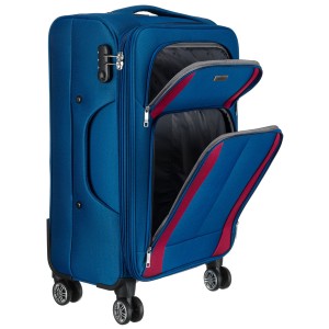 Zestaw walizek podróżnych w niebiesko-czerwonym kolorze - Peterson