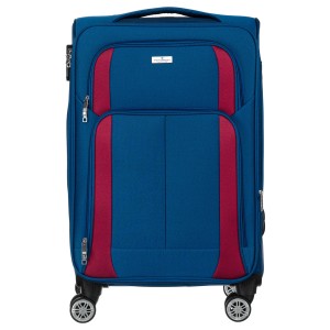 Zestaw walizek podróżnych w niebiesko-czerwonym kolorze - Peterson