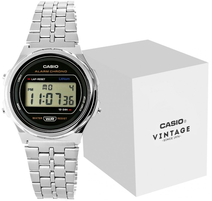 Cyfrowy wyświetlacz LCD zegarka Casio A171WE-1AEF
