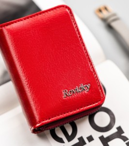 Klasyczny, mały portfel damski na zamek - Rovicky
