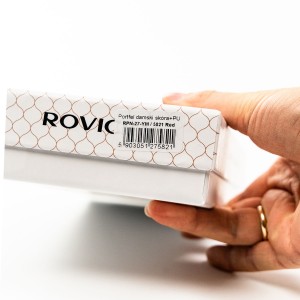 Duży lakierowany portfel damski ze skóry naturalnej i ekologicznej klasyczny poziomy na zatrzask ochrona RFID - Rovicky