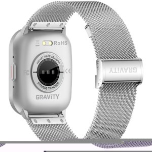 Smartwatch Gravity Srebrny Pasek + Bransoleta GT43-2