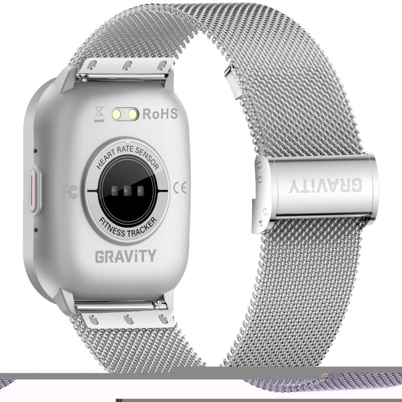 Smartwatch Gravity Srebrny Pasek + Bransoleta GT43-2