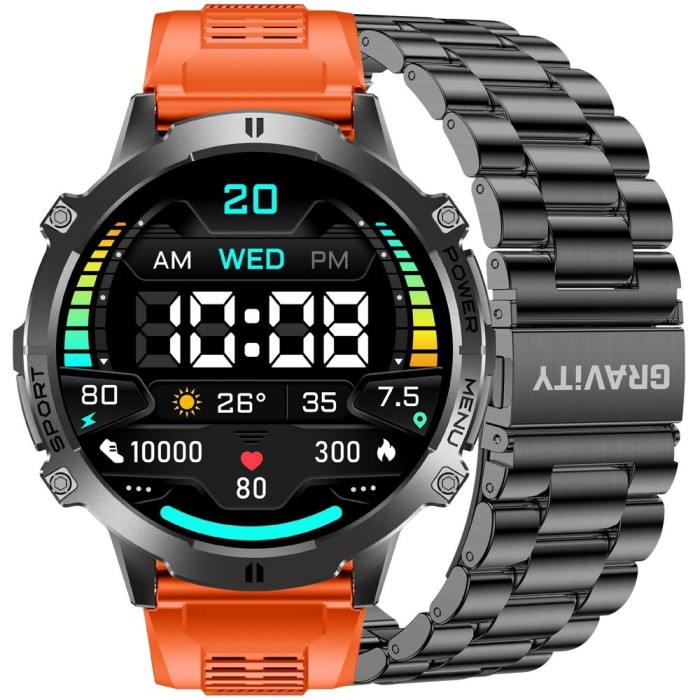 Smartwatch Gravity Czarny Pasek + Bransoleta GT42-5