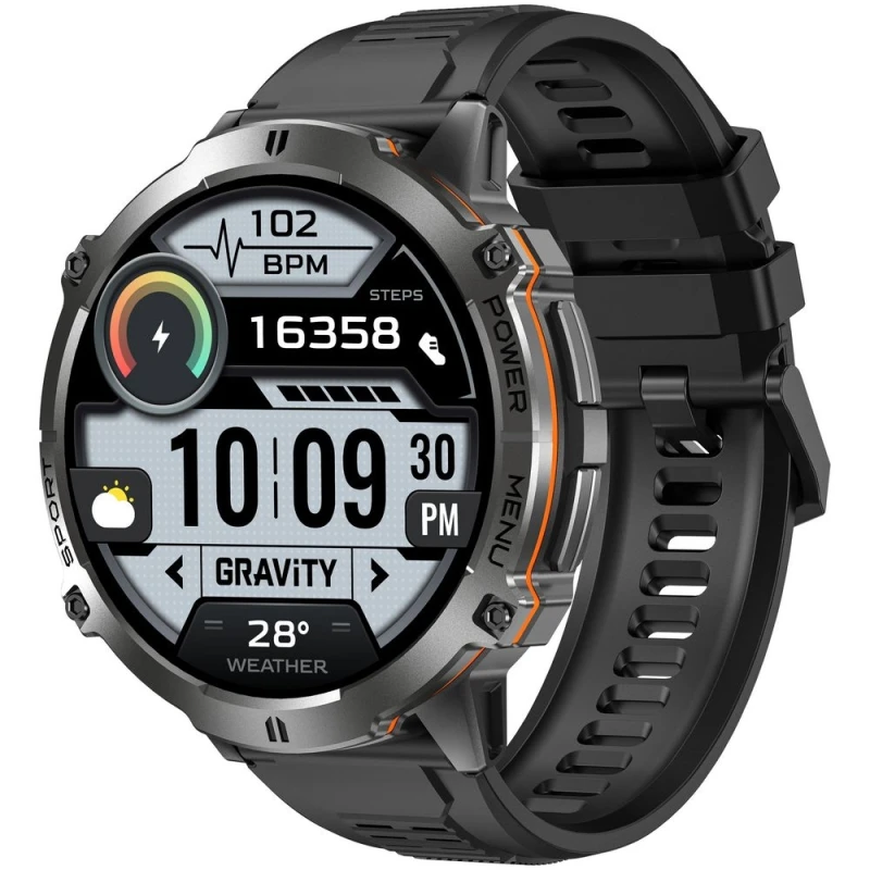 Smartwatch Gravity Czarny Pasek + Bransoleta GT42-1